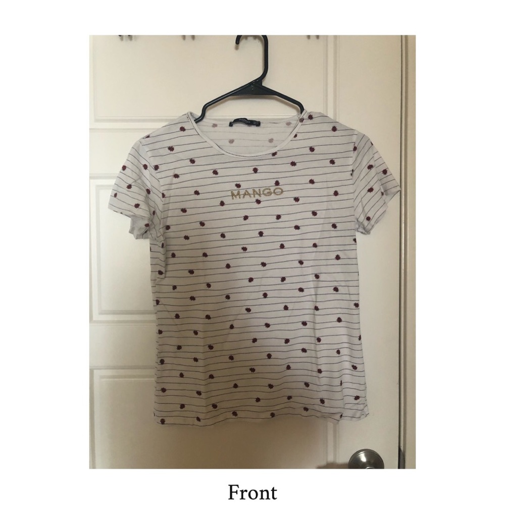 MANGO Striped Ladybug T-Shirt